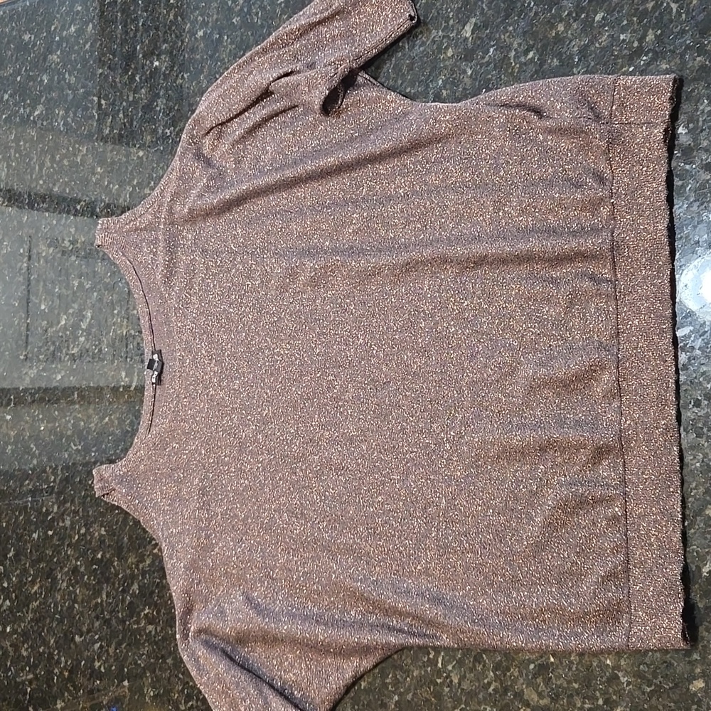 Express brown shimmer top
